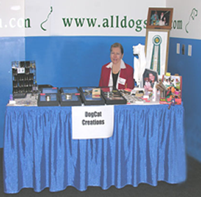 Picture of DogCatCreations table at the PetExpo Alldogsgym.com